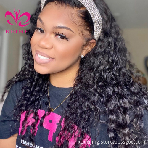 Wholesale 13X4 Transparent Lace Frontal Wig 34" Unprocessed 100% Virgin Brazilian Human Hair Loose Deep  Wave Lace Front Wigs